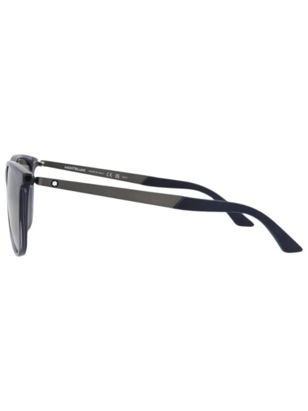 New Montblanc Mens Square/Rectangle Blue Ruthenium Silver Fashion Designer Sungl